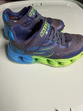Skechers Navy & Lime Kids Light-Up Athletic Shoe